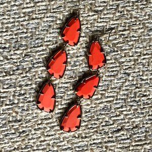 Kendra Scott Bright Coral Magnesite Drop Earrings
